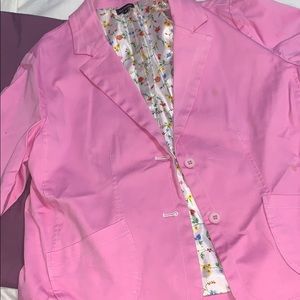 Pink blazer w floral interior